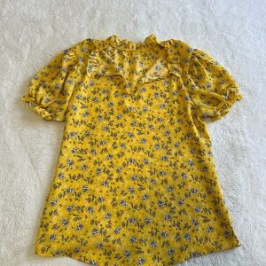 Floral Yellow Women's Top